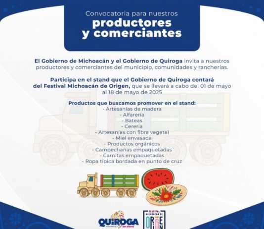 Quiroga estará presente en el Festival Michoacán de Origen 2025