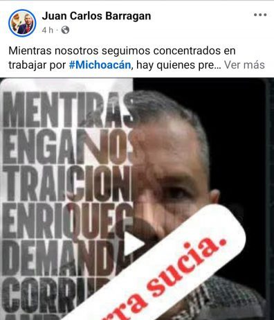 Guerra sucia contra Juan Carlos Barragán y cobardemente, incluyen a su familia