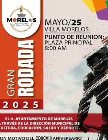 Ayuntamiento de Morelos invita a la rodada ciclista en honor a Fernando Espino Arévalo