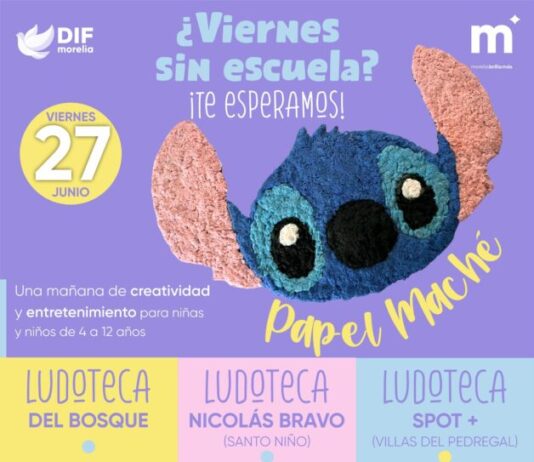 DIF Morelia invita al taller de viernes de Consejo Técnico, ahora en 3 ludotecas