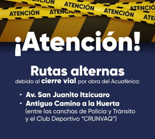 Ooapas informa cierre de vialidades por obra hídrica del Acuaférico de Morelia