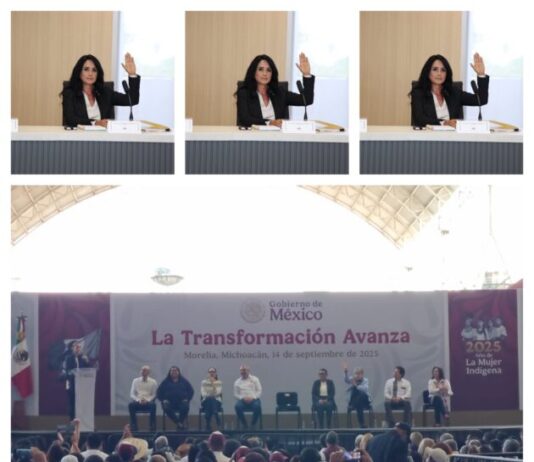 Lucila Martínez valida anuncios de Claudia Sheinbaum en Morelia