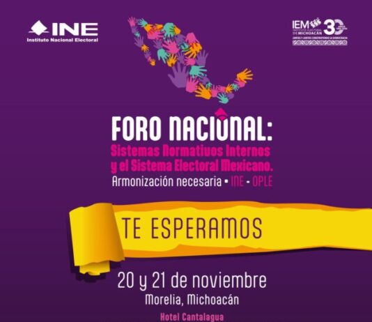 IEM será sede del Foro Nacional “Sistemas Normativos Internos y el Sistema Electoral Mexicano. Armonización Necesaria INE–OPLE