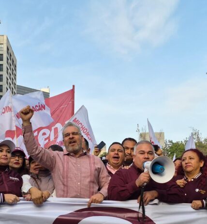 Michoacán muestra fuerza y unidad en el Zócalo en respaldo a la Cuarta Transformación