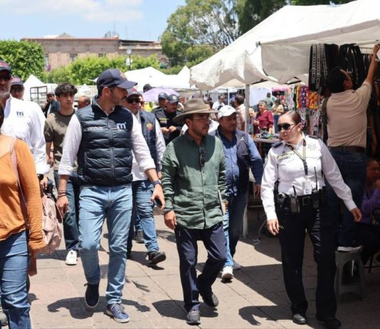 Encabeza Yankel Benítez recorrido de seguridad y protección civil en el centro de Morelia