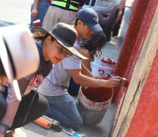 Voluntariado del DIF Morelia rehabilita fachadas del Centro Histórico: Paola Delgadillo