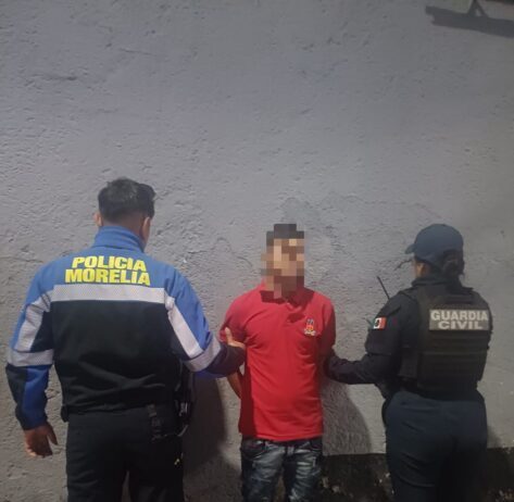 Policía Morelia detiene a sujeto con orden de aprehensión por robo a OXXO