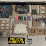 Policía Morelia asegura a sujeto con droga en Mercado de Abastos