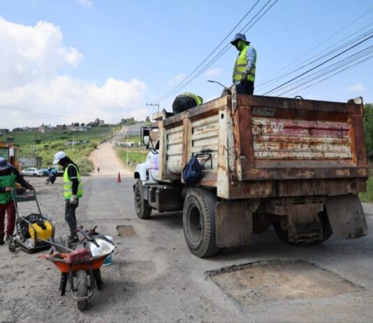 Gobierno de Morelia realiza jornadas permanentes de bacheo en distintos puntos de la ciudad
