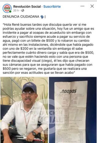 Ooapas aclara denuncia difundida en redes sociales; investigación confirma que no existió cobro indebido