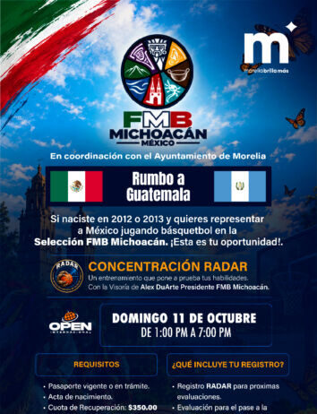 Gobierno de Morelia apoyará la selección de jóvenes basquetbolistas que competirán en Guatemala