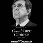 Equipo por Michoacán lamenta el fenecimiento de Cuauhtémoc Cárdenas